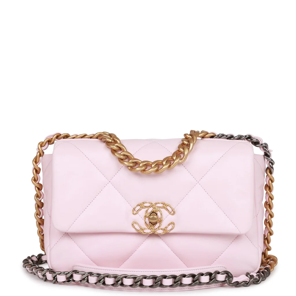 Pudra Pembe Zincirli Flap Çanta